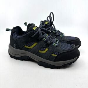 Northside Monroe Low Top Hiking Shoes Boys Sneaker Black/Gray US SZ 1 Suede Lace